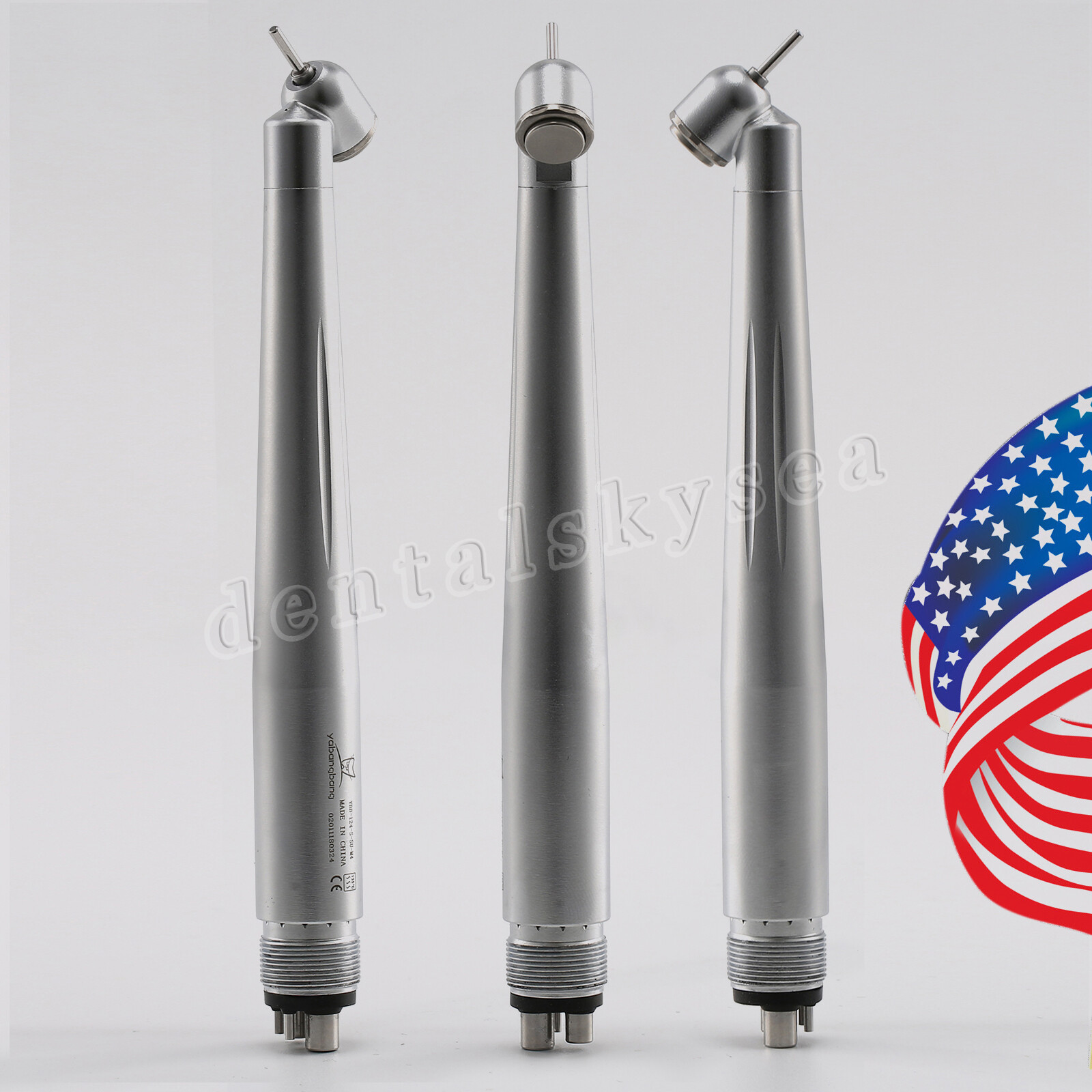 Dental 45° Degree Surgical High Speed (LED E-generator) Handpiece Push 4 Holes