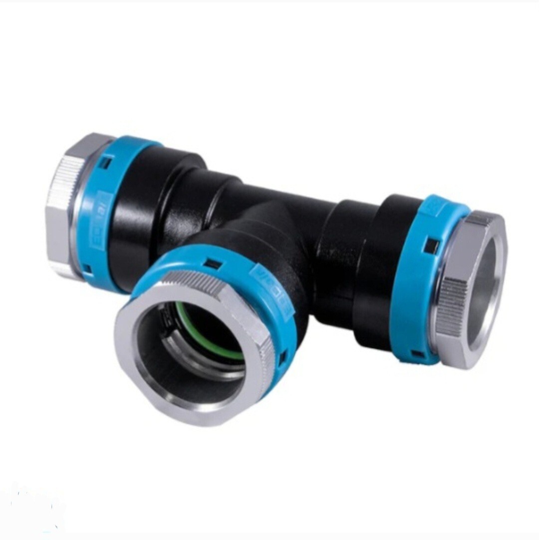 Unipipe 40 mm 1 1/2” Aluminum Compressed Air Equal Tee UACCT.040040
