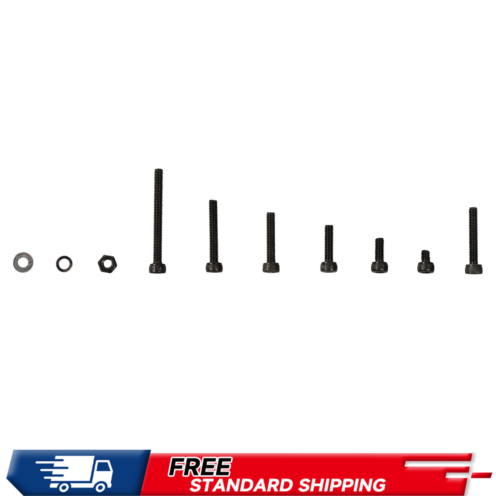 Grade12.9 Metric Bolt Assortment 1710pcs M2 M3 M4 M5 Zinc/Black Oxide 4-30mm