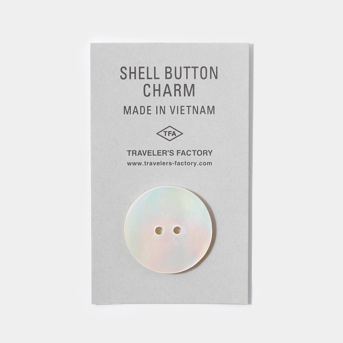 Traveler’s Company Shell Button Charm Handmade Vietnam for Traveler’s Notebook