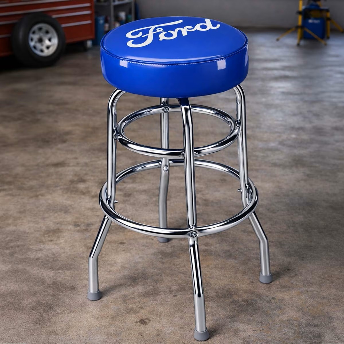 Ford Script Bar Stool – Trucks – Dealership – Pub – Racing Stripes