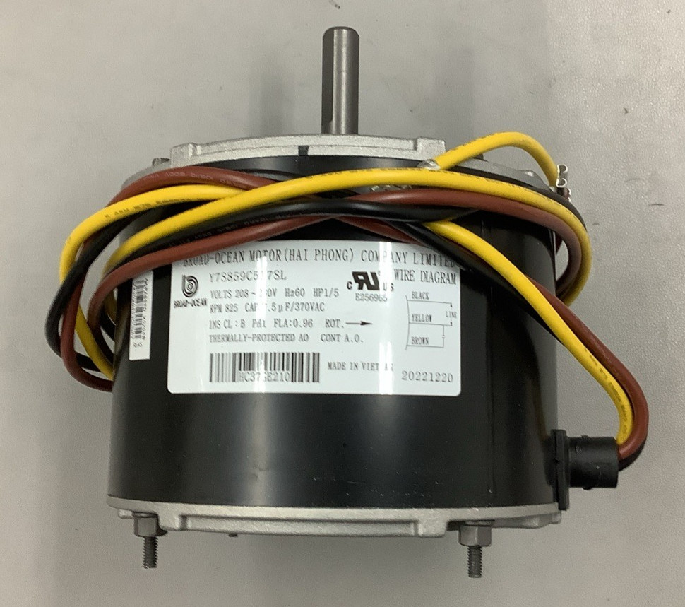 Broad-Ocean Y7S859C517SL 1/5HP 825RPM 208-230V AC Blower Motor (R107)