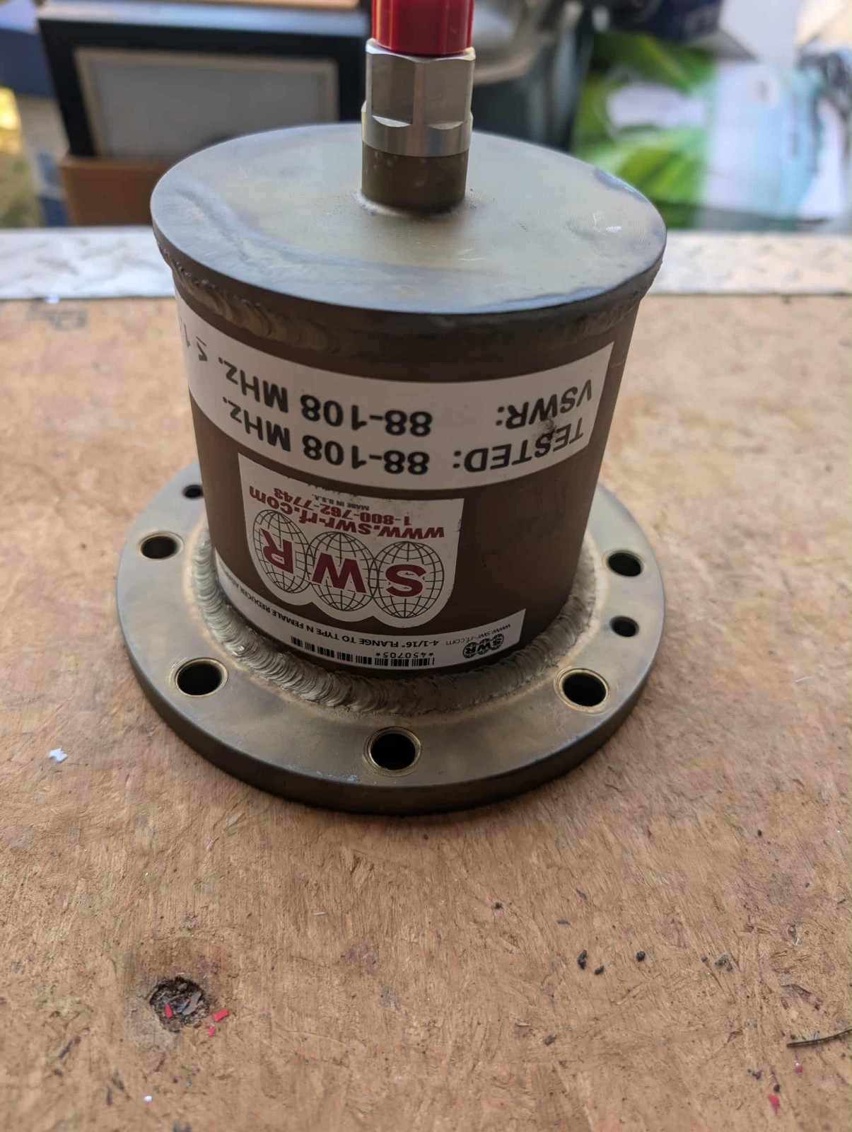 Rf reducer 4″ type N connector.