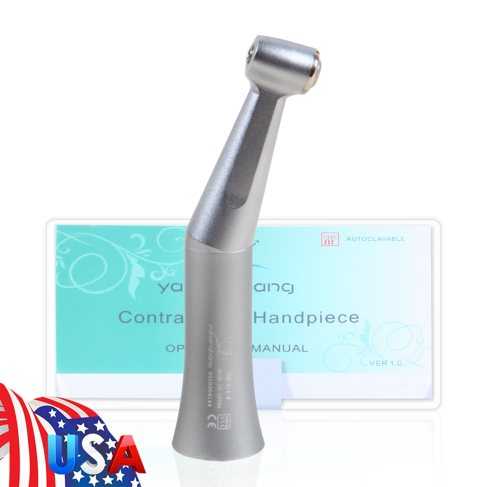 1-10 Dental Low Speed Handpiece Contra Angle Push/Latch 1:1 Fit NSK YB/SK/YX