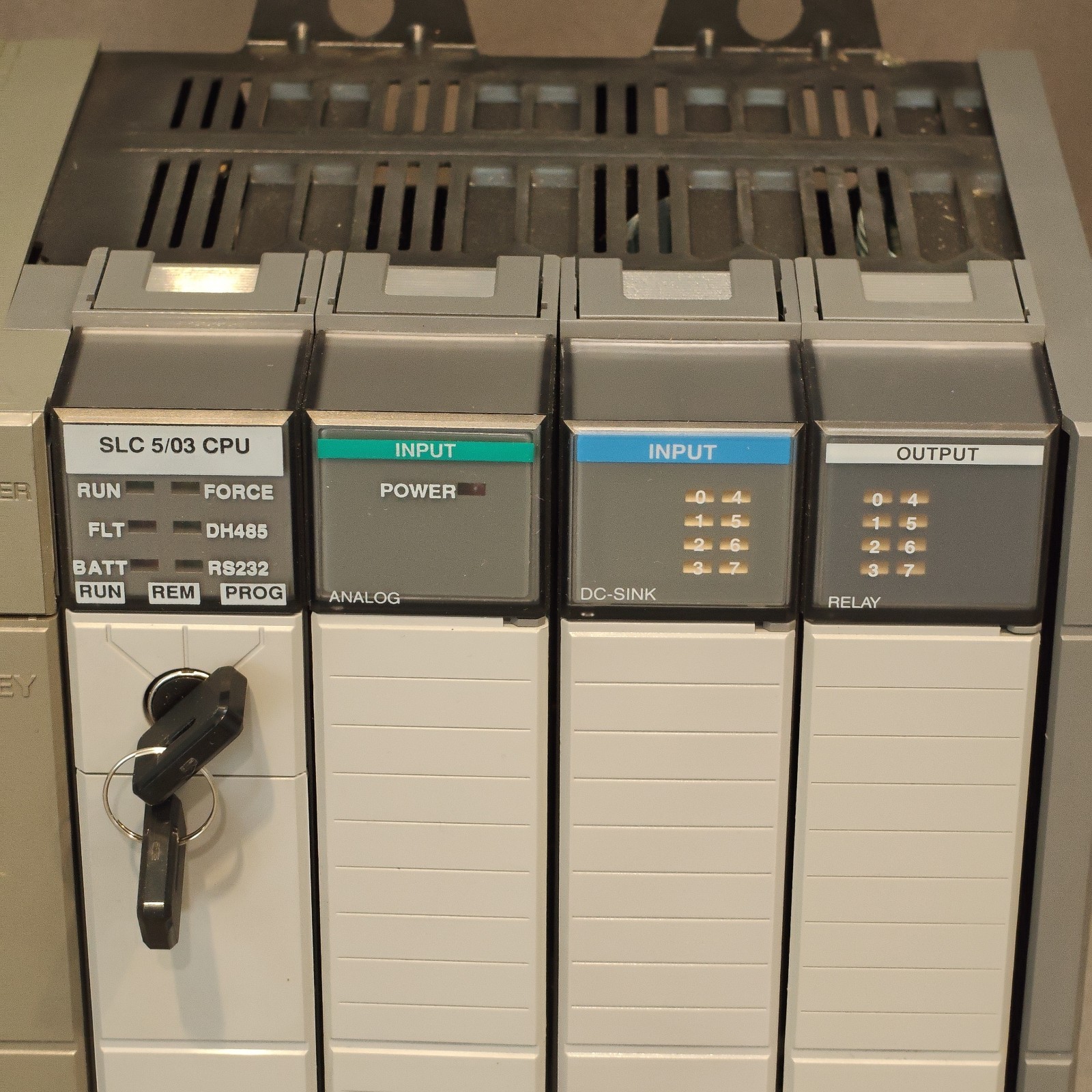 Allen-Bradley SLC 500 PLC Power Supply 1746-P1, Chasis 1746-A4, CPU 1747-L532