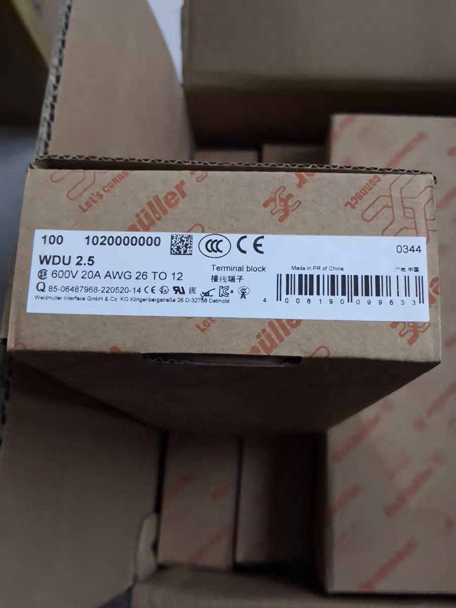 BOX OF 100 NEW IN BOX WEIDMULLER TERMINAL BLOCKS 1020000000