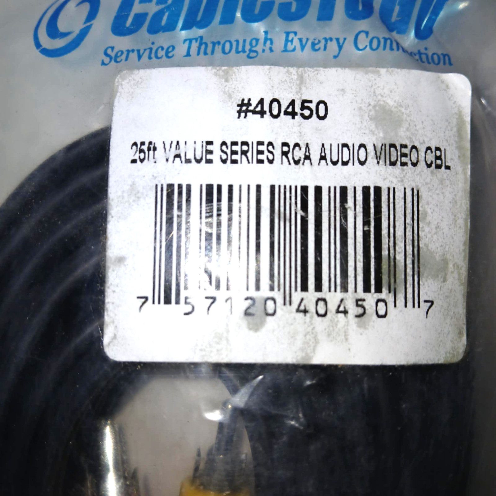 CABLES TO GO 25ft (7.6m) Value Serie Composite Video + Stereo Audio Cable 40450