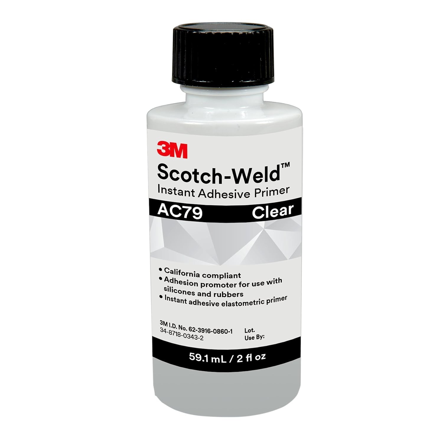 7100039262 3M Scotch-Weld Instant Adhesive Primer AC79 Clear 2 fl oz Bottle