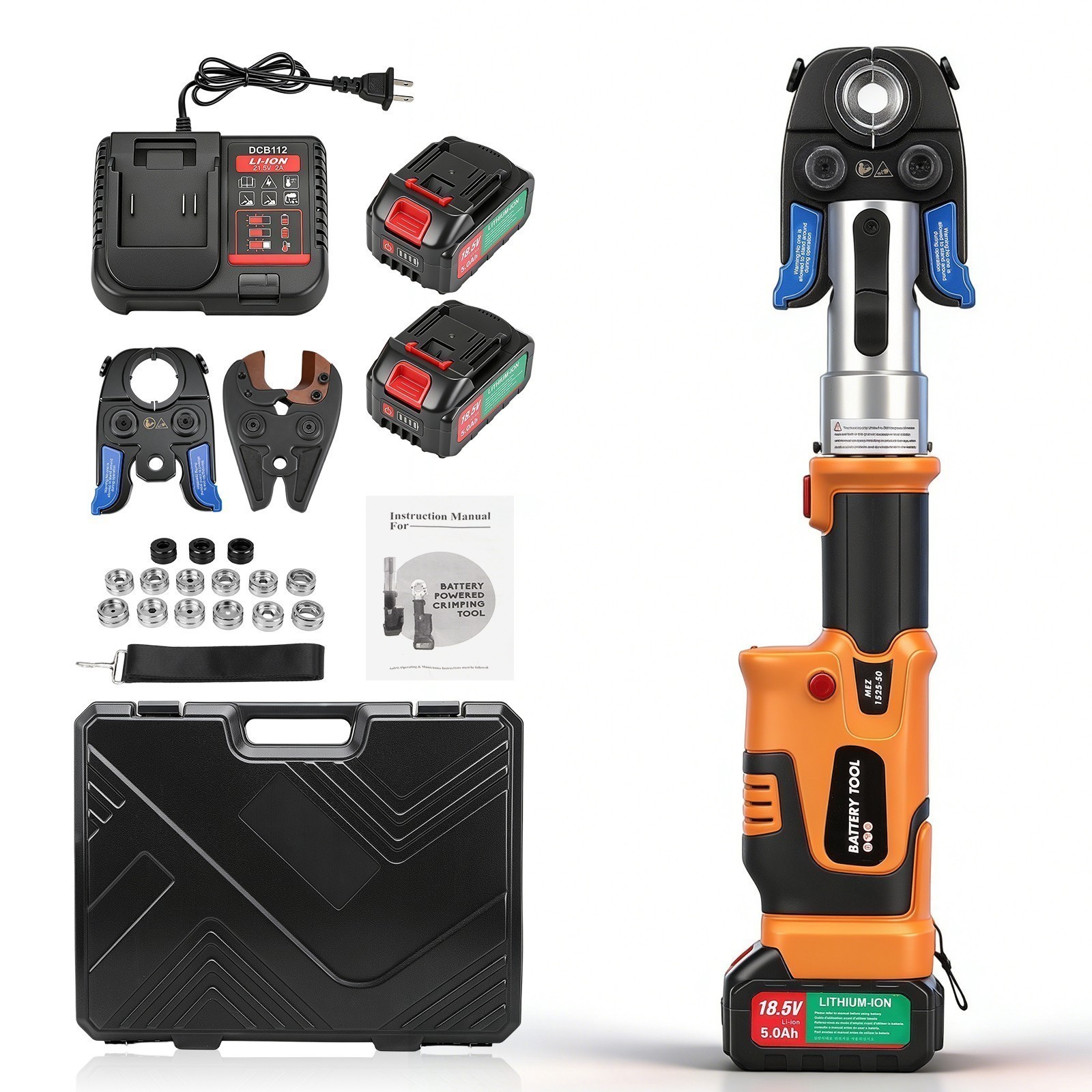 Compact Propress Tool Universal Jaws 2 * 18V 5.0AH Battery for Copper Pipe