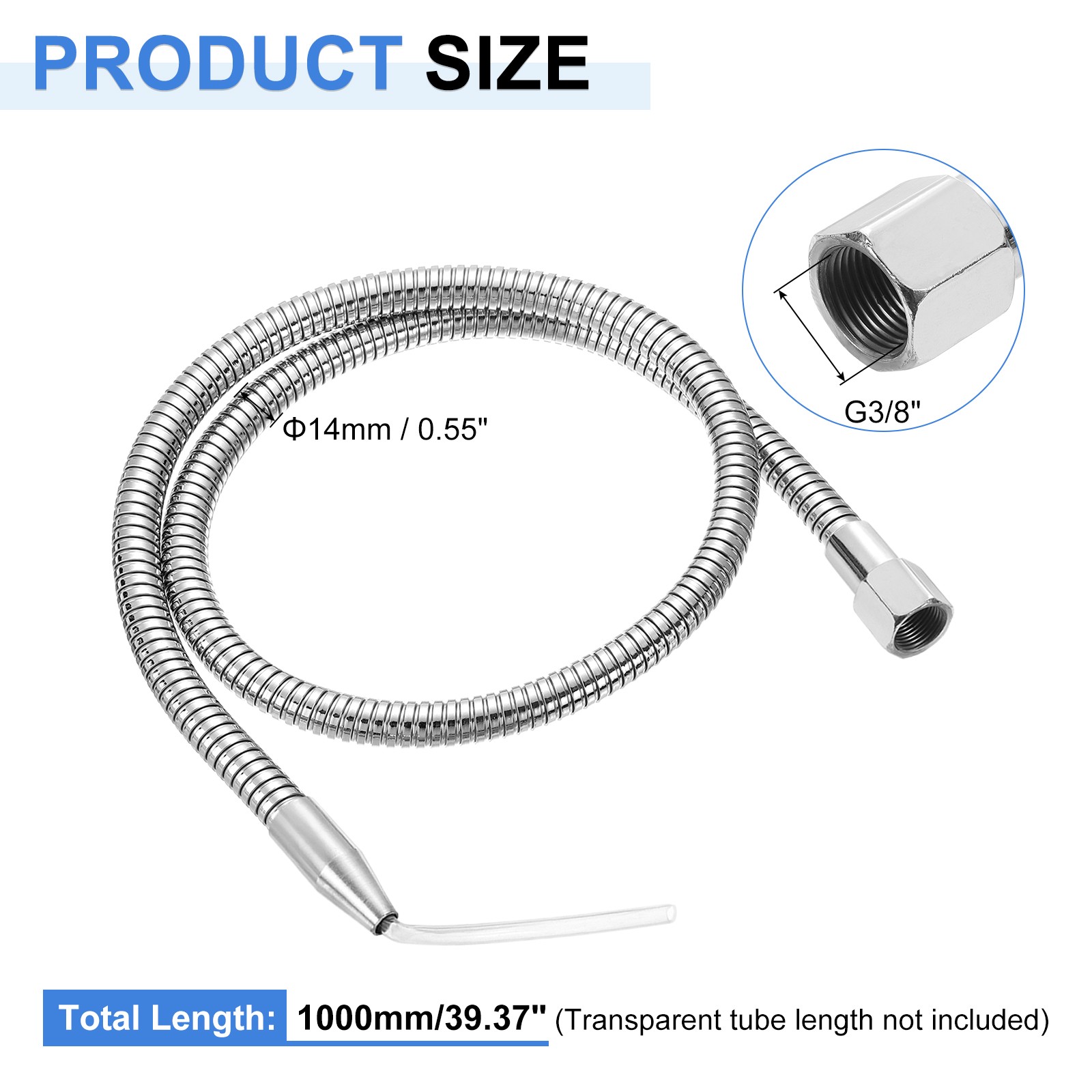 1000mm G3/8″ Thread Mist Coolant Lubrication Spray System with Round Head Nozzle