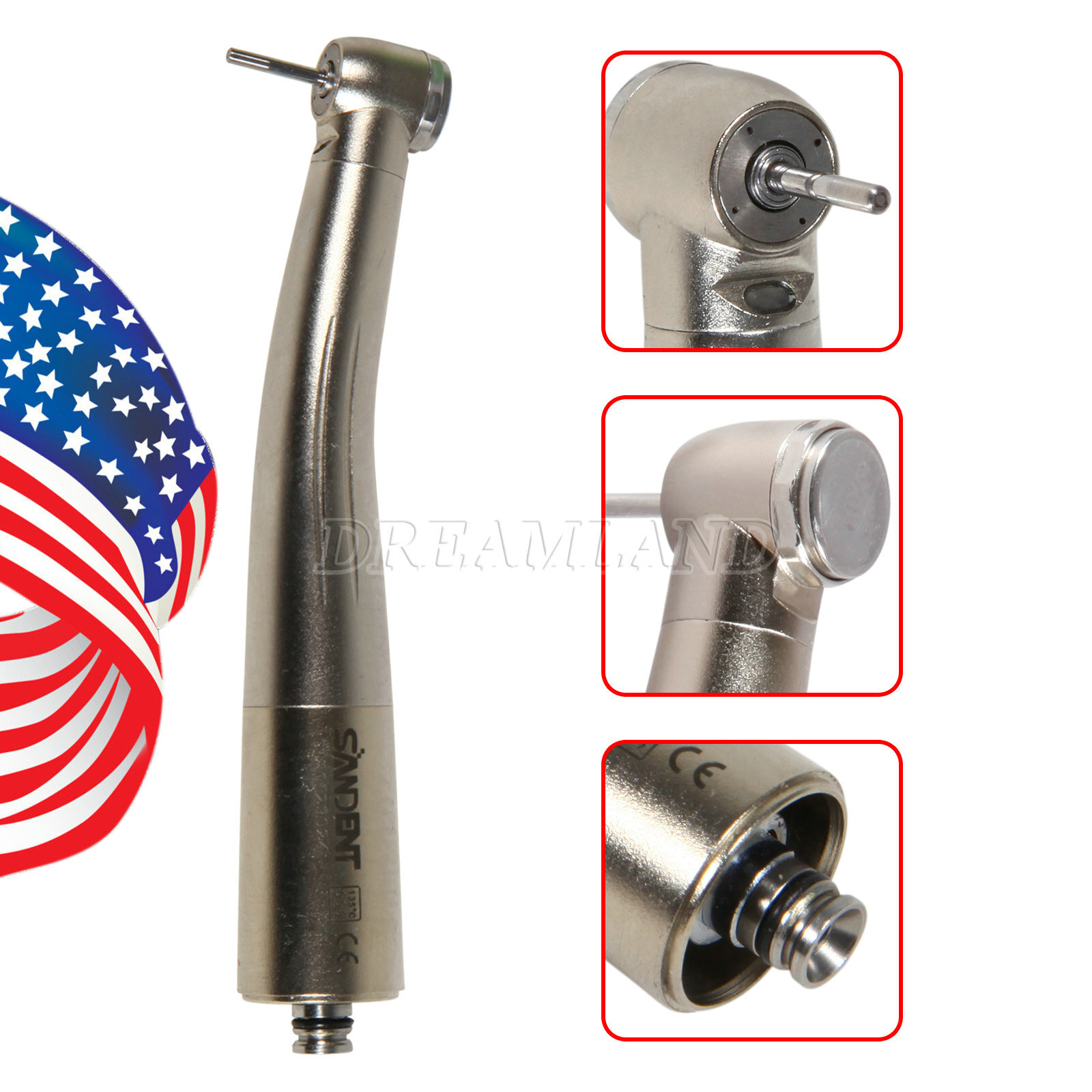 Fiber Optic Quattro Spray Air Turbine Dental Handpiece for NSK LED Coupler