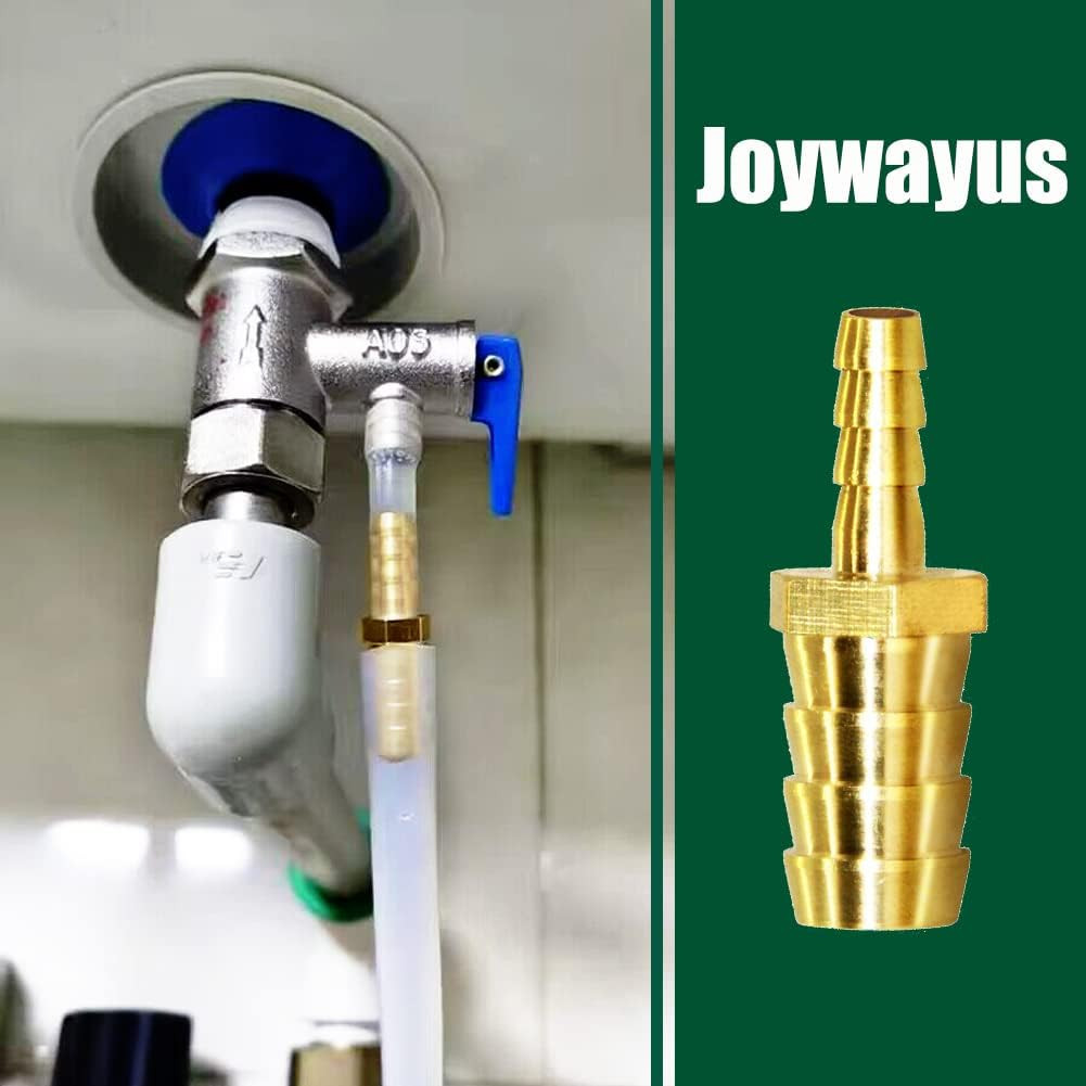 Hose Barb Reducer 1/4″ to 5/8″ Barb Fitting Reduce ID Brass Hose Adapter