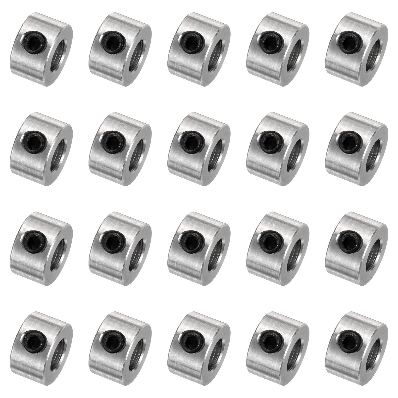 20pcs Set Screw Collars 6mm Bore Shaft Collars, 12mm OD, Stainless Steel