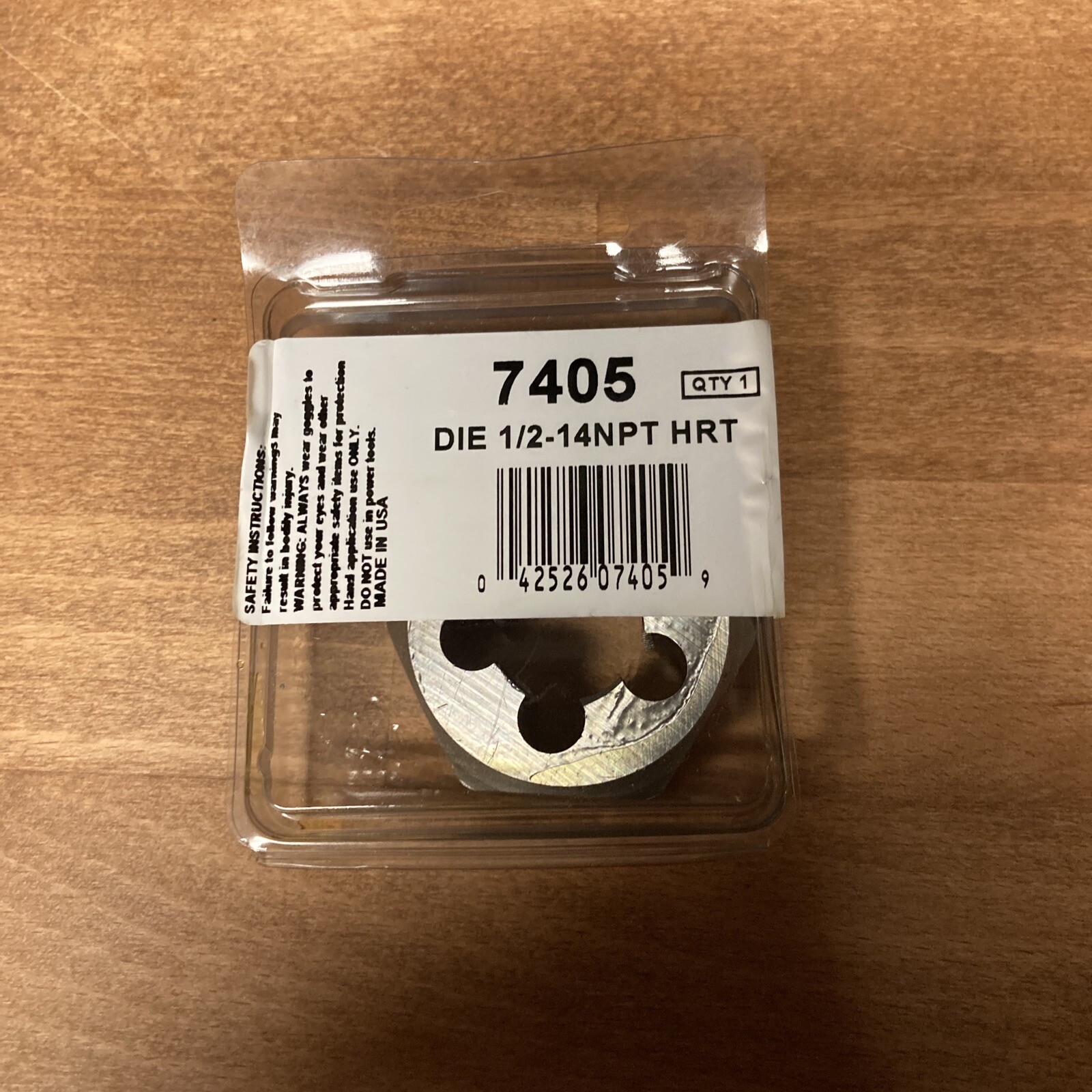 New – Hanson Re-Thread Hex Die 1/2″-14 NPT HRT 7405 – Made in USA Threaded Stud