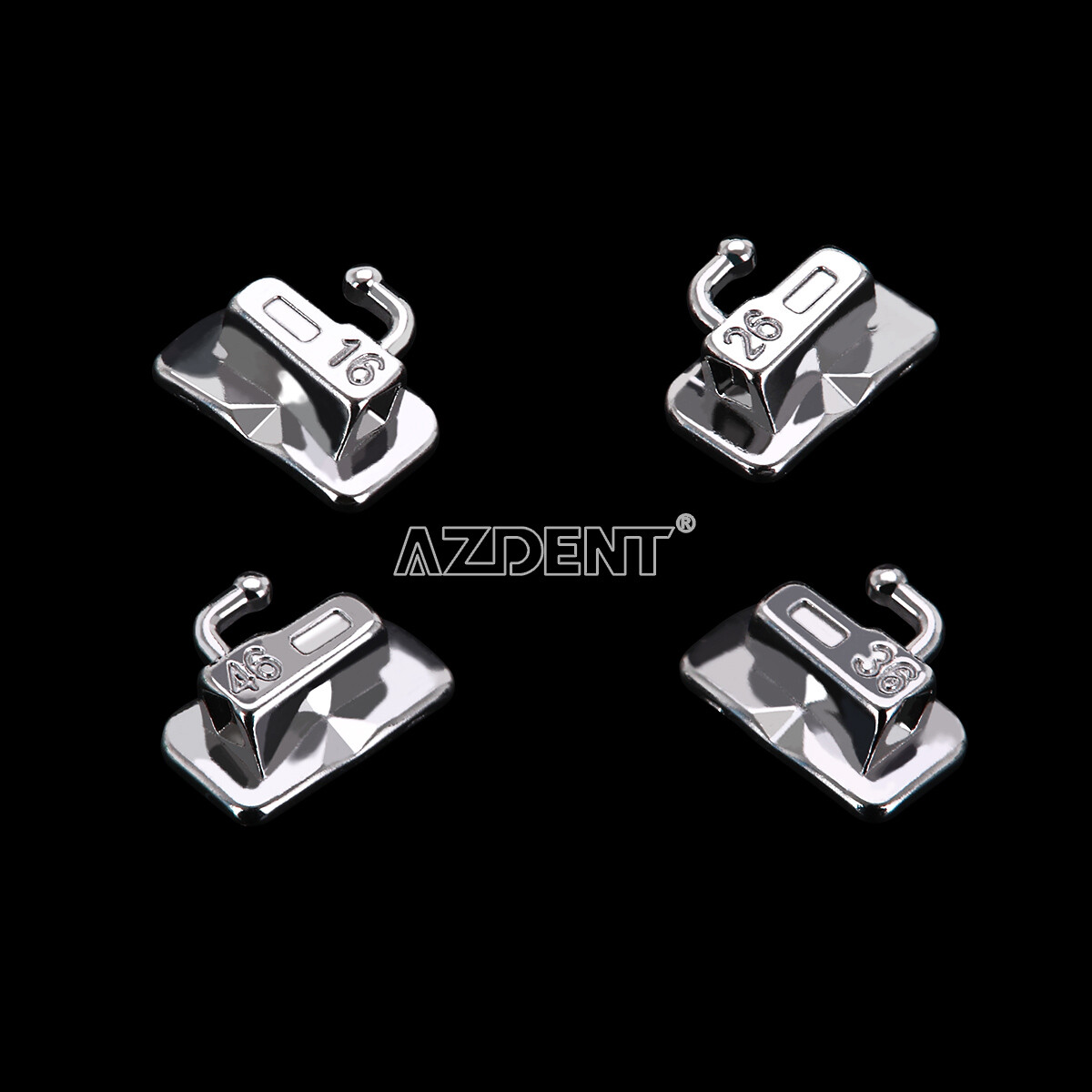 Dental Orthodontic Bracket Self Ligating Mini MBT.022″ Hooks 345+ Buccal Tubes