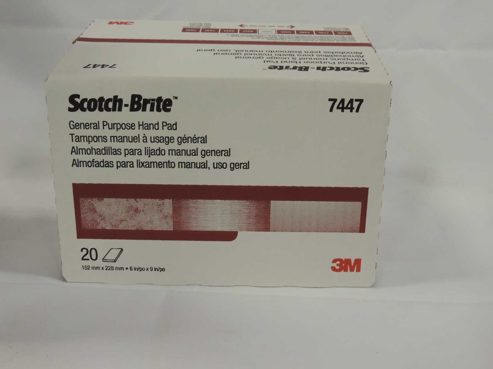 3M 7447 Scotch-Brite General Purpose Hand Pad 6″ x 9″ – 40 Pads, Free Shipping