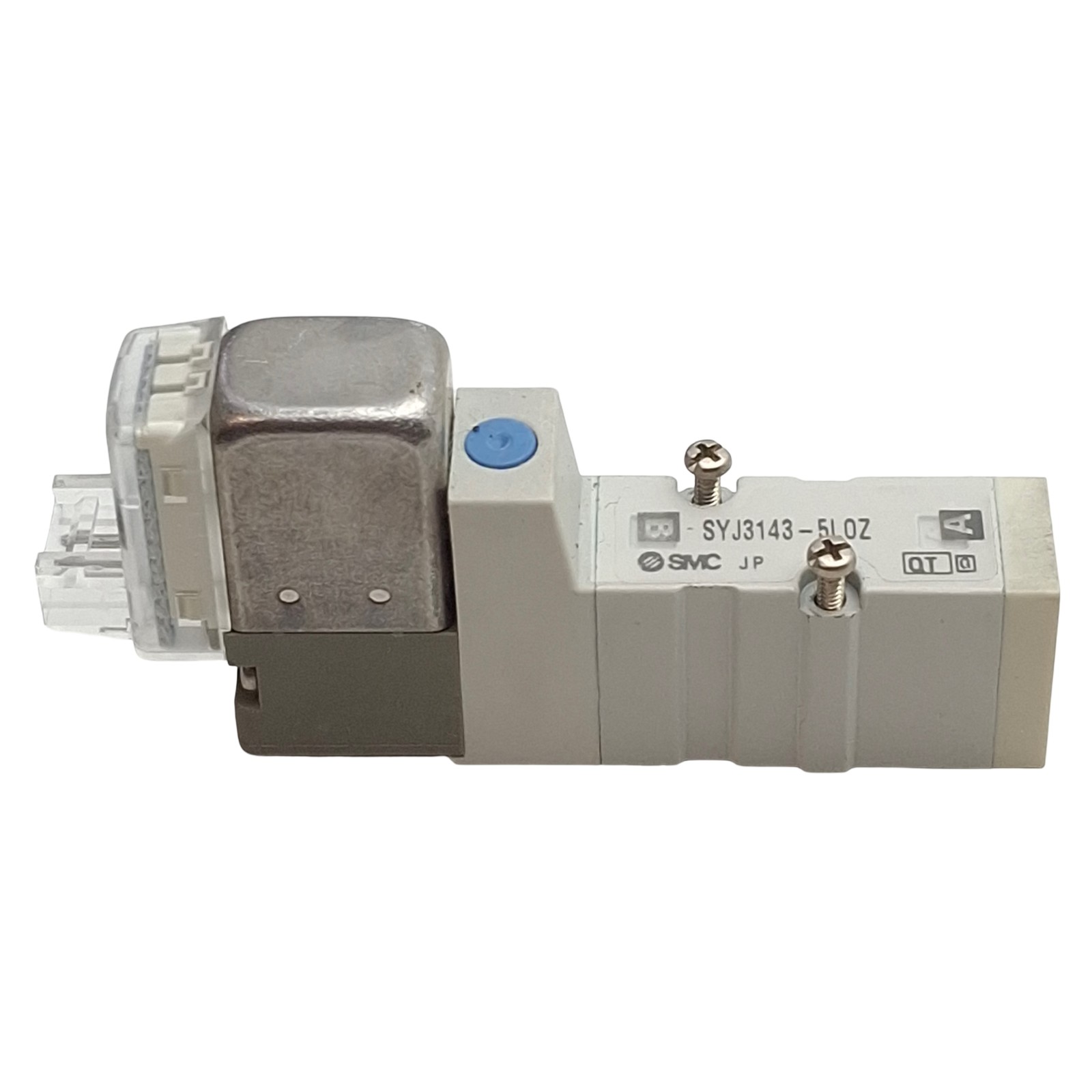 SMC SYJ3143-5LOZ Solenoid Valve, 5/2-Way, 0.15-0.7MPa, Base-Mount, 24VDC Coil
