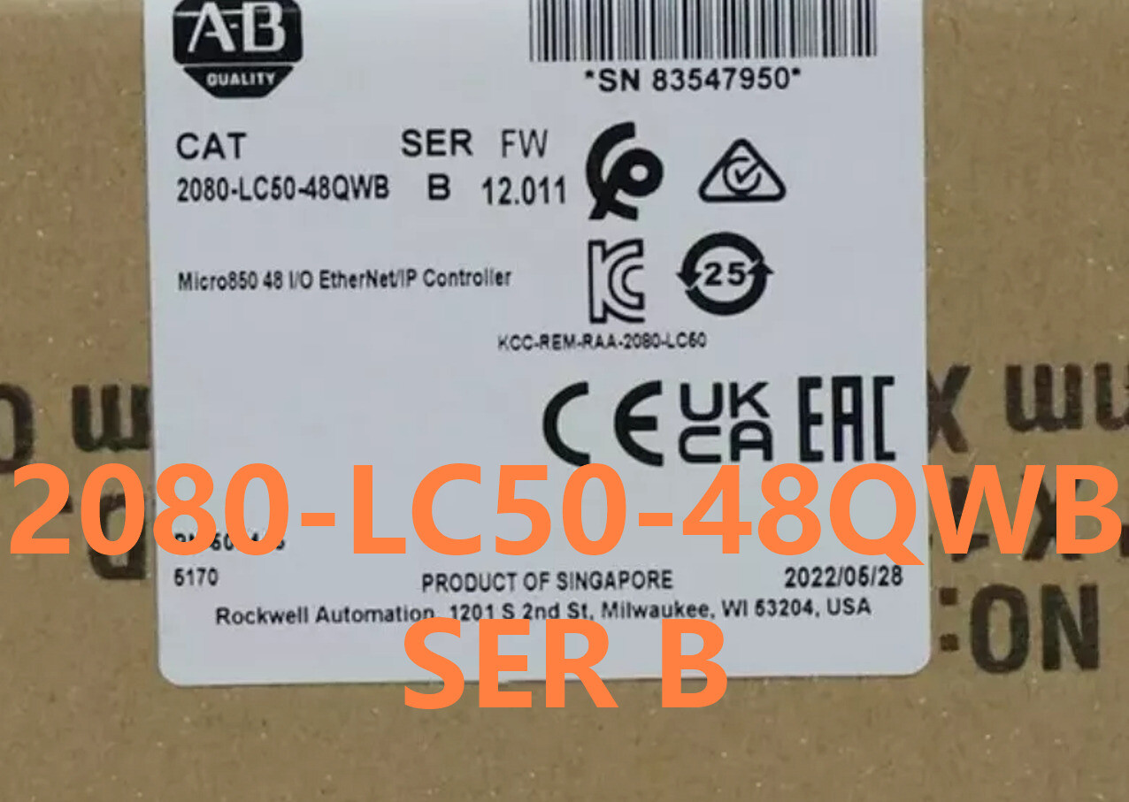 2080-LC50-48QWB 2022 SER B Micro850 48 I/O EtherNet/IP Controller 2080LC5048QWB