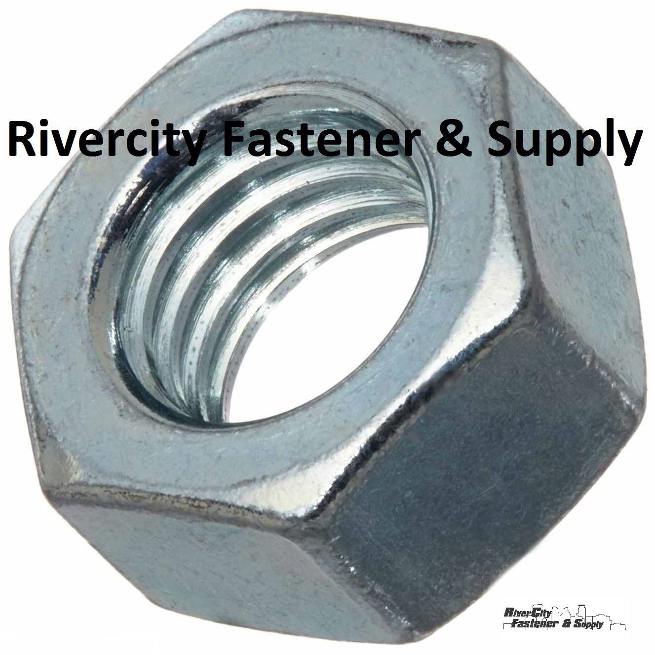 M8-1.25 Steel Hex Nuts M8x1.25 Nut 8mm x 1.25 Coarse Thread Grade 8.8 Zinc