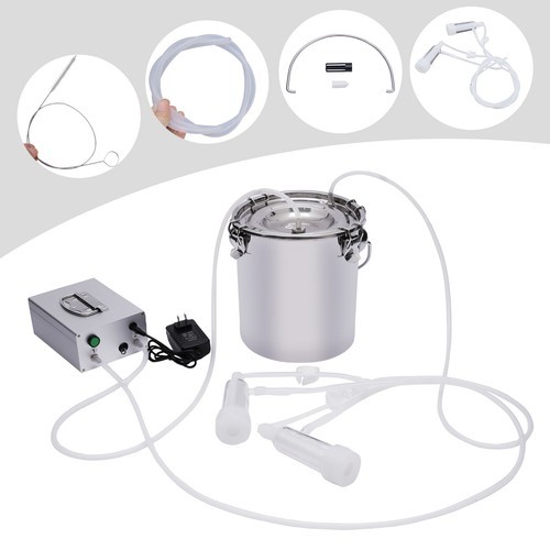 110V 5L Electric Sheep Goat Milking Machine Bucket Vacuum Impulse Pump Milker