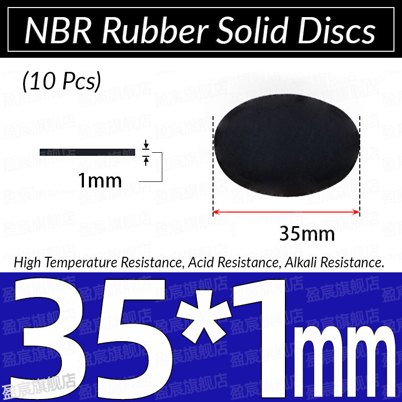 NBR Rubber Solid Discs Flat Round Pad Sealing Non-Slip Cushioning 1mm-10mm Thick