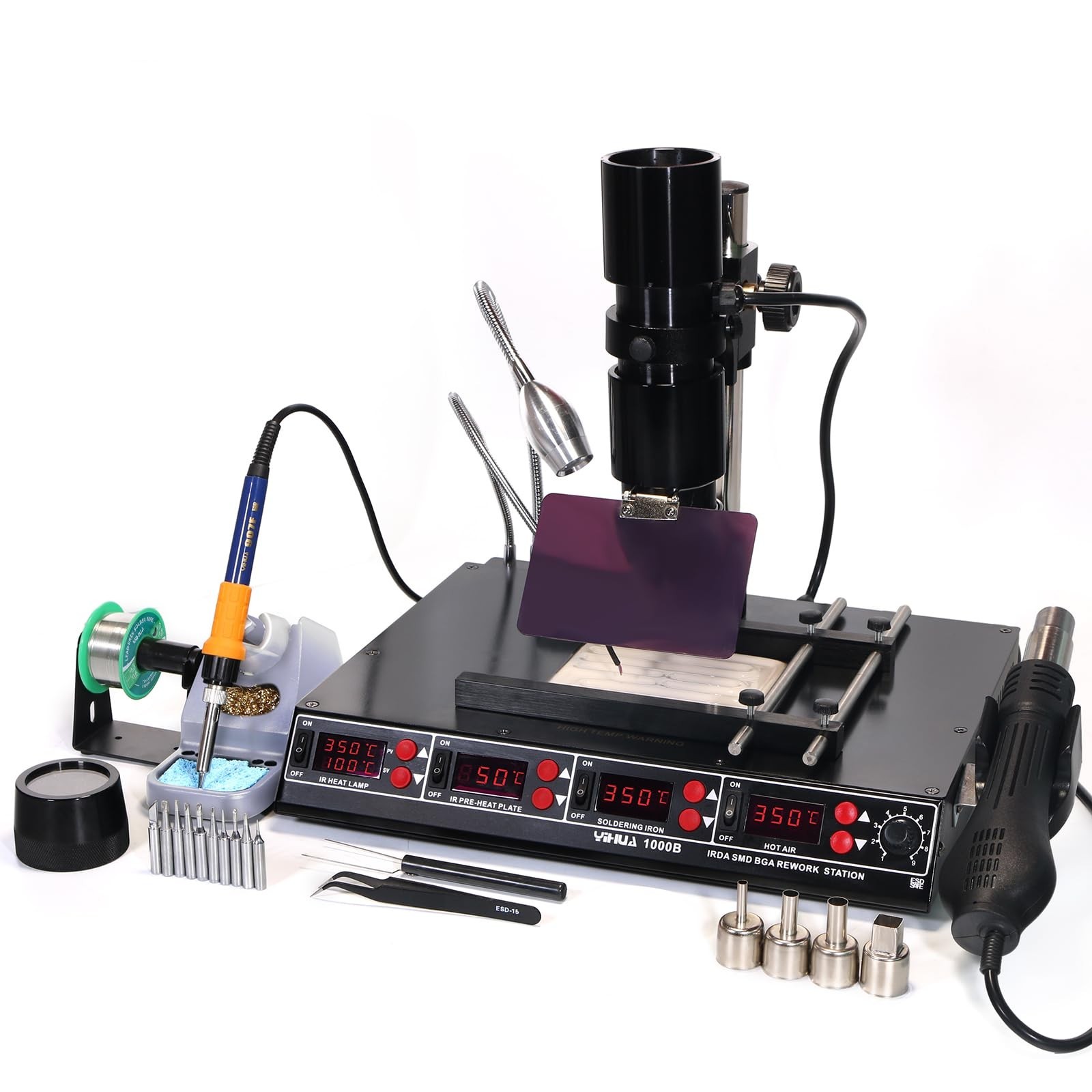 YIHUA 1000B 4-in-1 BGA Rework Station Infrared Preheater Desoldering Station