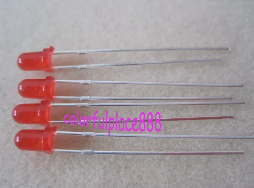 3mm Diffused Red Yellow Blue Green White Orange Warm White Round LED Leds Diodes