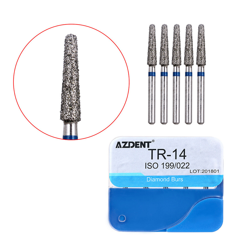 AZDENT Dental Diamond Burs For High Speed Handpiece Medium FG 1.6MM 20 Boxes