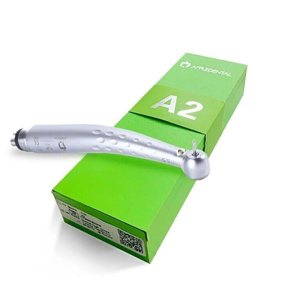 Apple Dental A2 LED High Speed Turbine 2 Hole Handpiece Push Button Triple Water