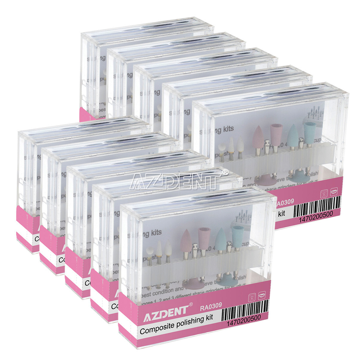 Kit de pulido compuesto de fresa dental RA 0309 para pieza de mano de baja veloc