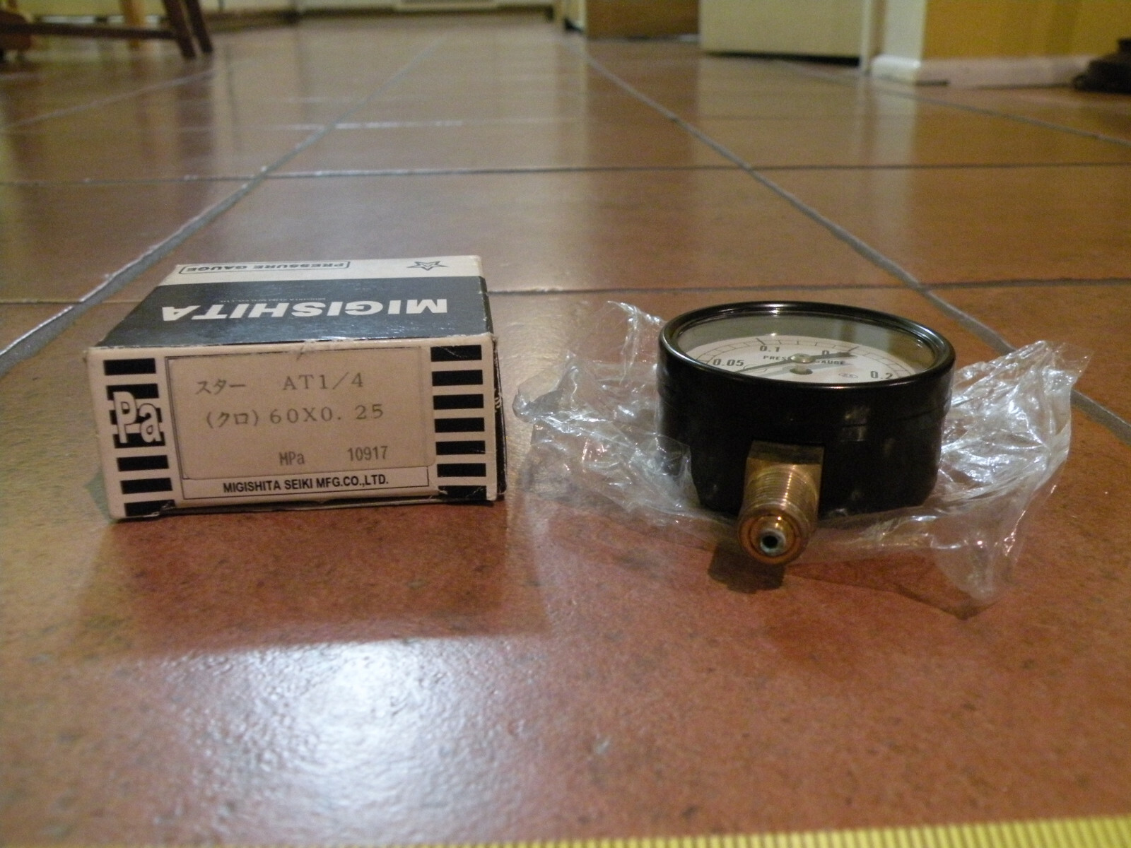 (1) Migishita Seiki Pressure Gauge AT 1/4 60 X 0.25 MPa 28538