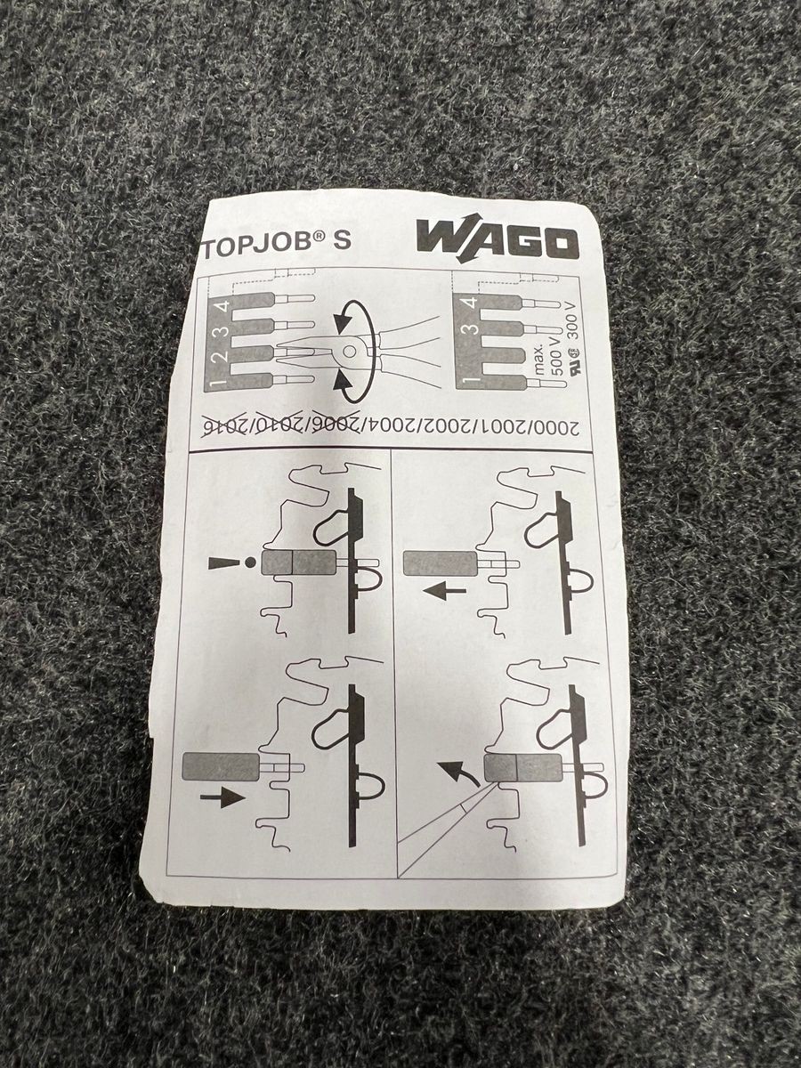 WAGO TOPJOB DIN Rail Mount Terminal Blocks 600V 65A 20-6 AWG Qty 25