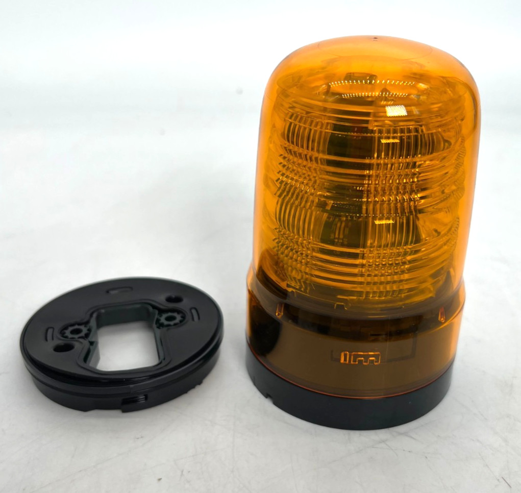 NEW Patlite SF08-M2KTN 80mm LED Yellow Beacon Signal Generator Flashing Light
