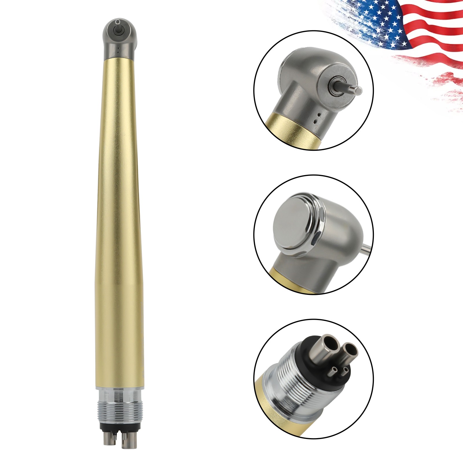 US NSK Dental High Speed Handpiece Air Turbine Anti-retraction 4 Hole Colorful