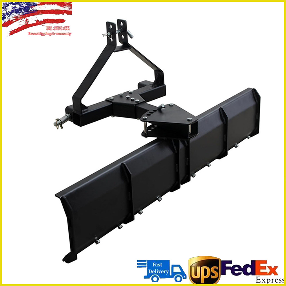 52″ 3-Point Tractor Rear Grading Blade Heavy Duty Steel Scraper for Cat 0 Cat 1