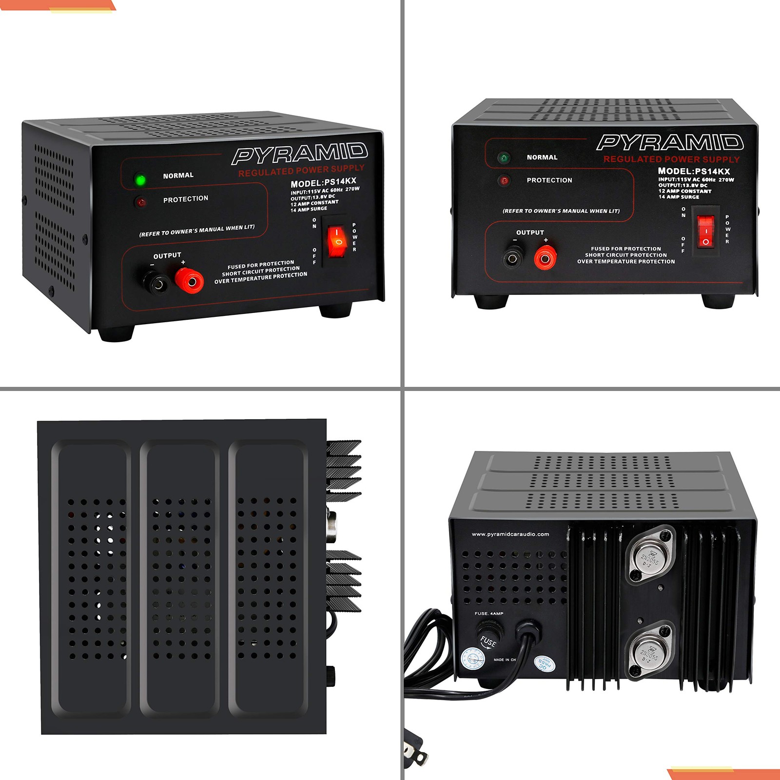 Universal Compact Bench Power Supply- 12 Amp Linear Regulated Home Lab Bench-…