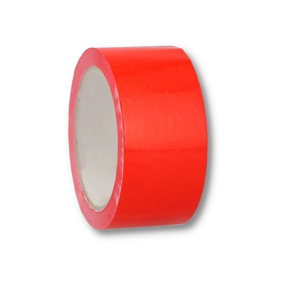 Premium Adhesive Tapes Red Color Packing Tape 2″ x 55 Yards 2 Mil – 12 Rolls