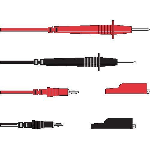 Triplett 79-127 48″ Test Leads with Insulated Screw-On 79-127, Red and Black