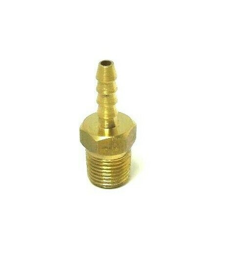 Hose Barb for 1/8″ ID Hose X 1/8″ Male NPT Hex Brass Fuel (5-Pack) 201A-2A(X5)
