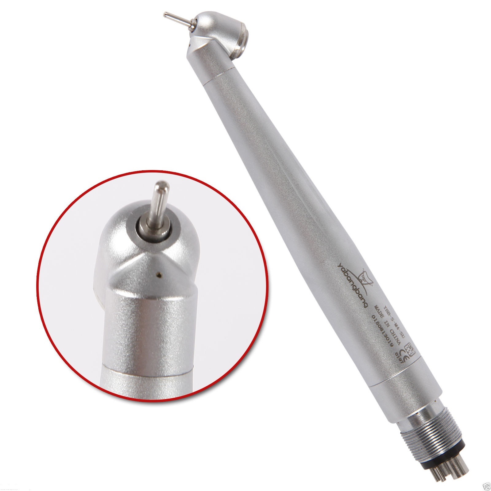 Dental 45° Degree Angle High Speed Handpiece Push Button head 4 Holes Borden