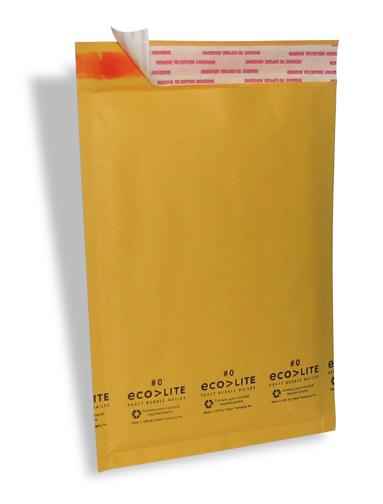 500 #0 6.5X10 ” Ecolite ” X- Wide Kraft Bubble Mailers Padded Envelopes Bags