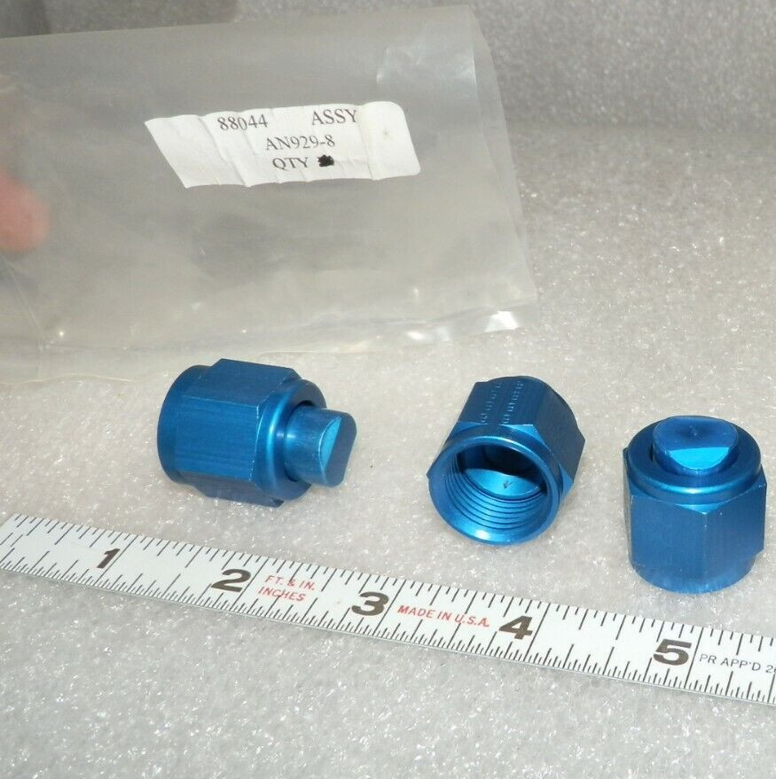LOT 5pieces New AN Fitting AN929-8 Aluminum Caps AN929-8D