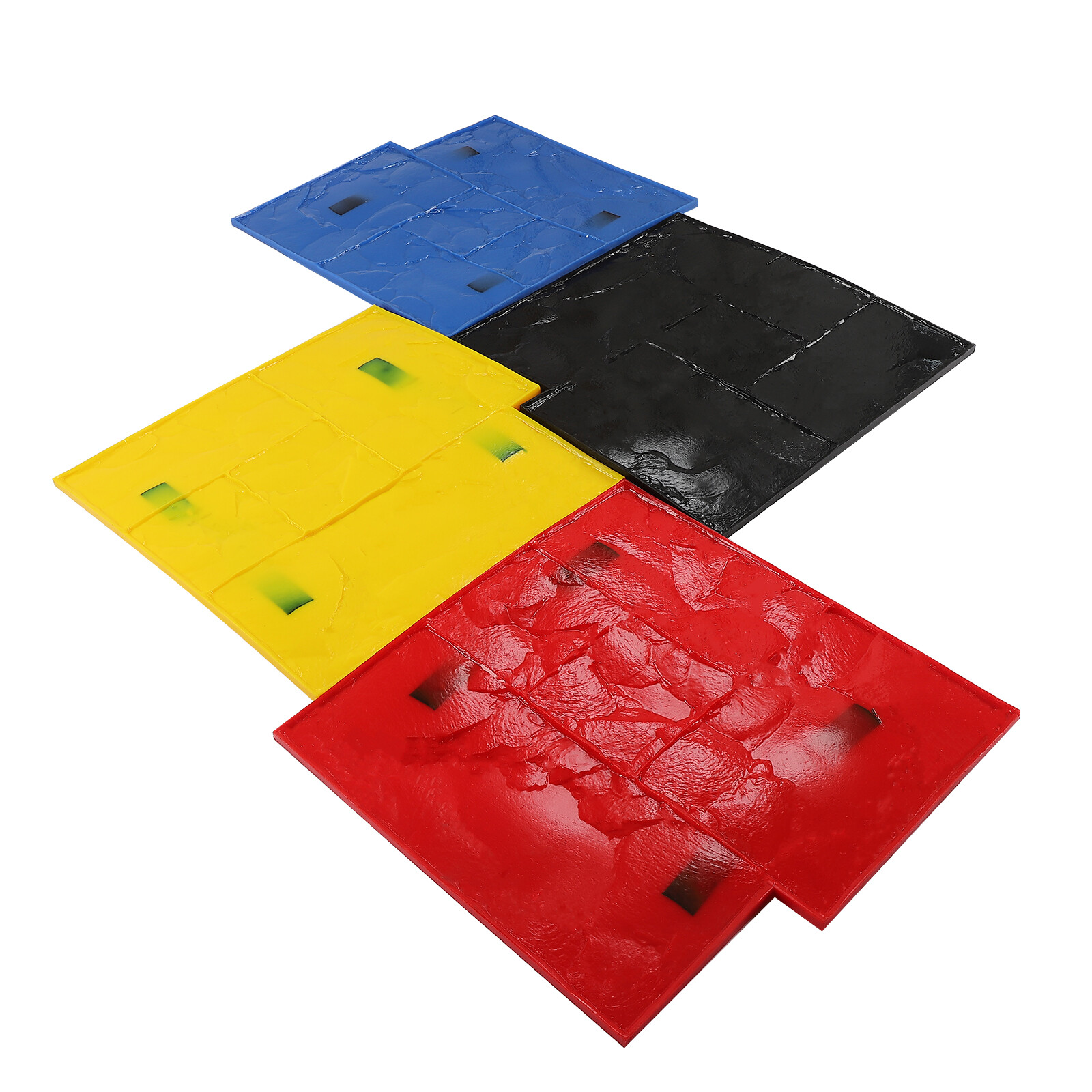 4Pcs Concrete Texturing Stamping Floor Cement Stamps Mold Mats Sets 24*24 Inch