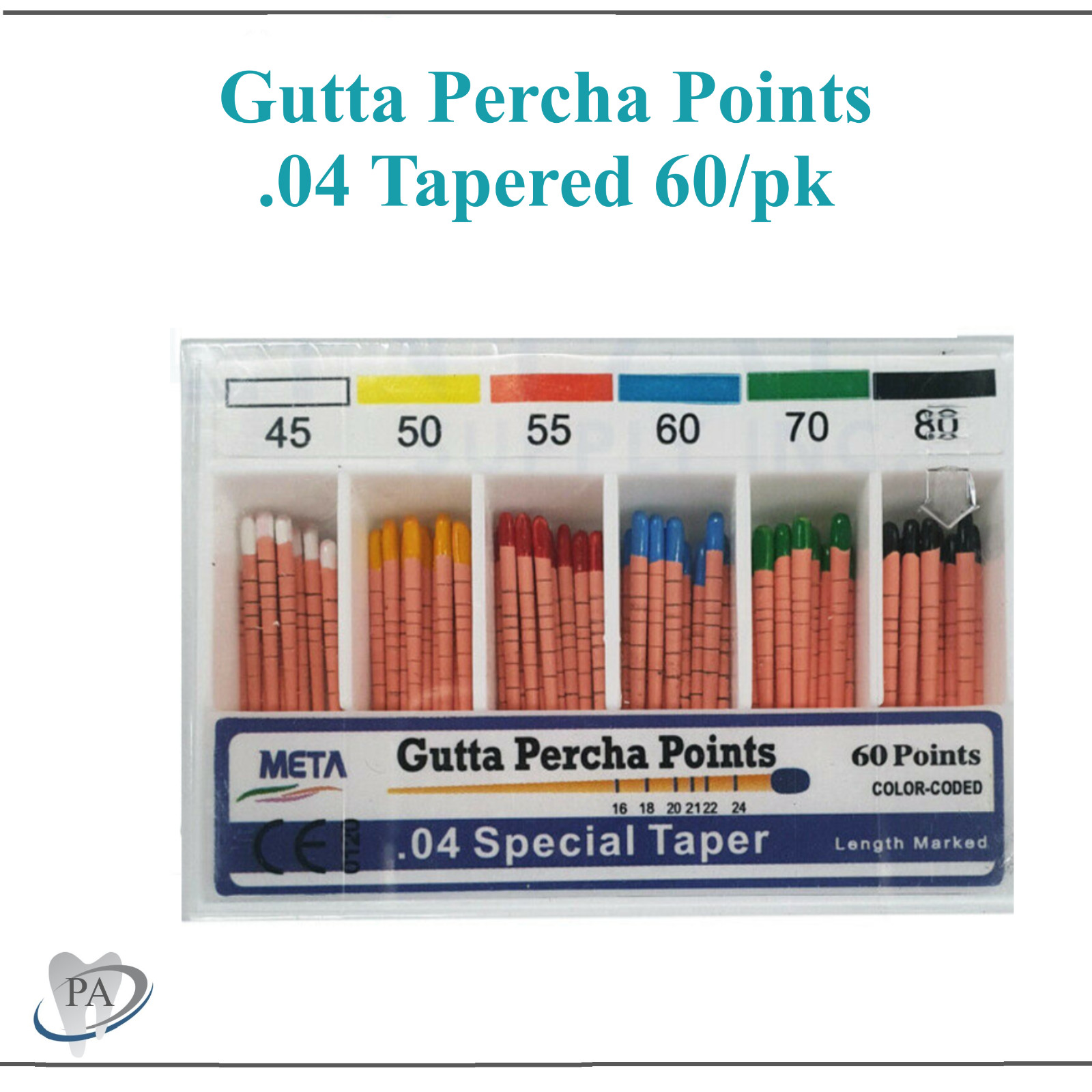Dental Endo GUTTA PERCHA POINTS Taper 0.4 or 0.6 All Sizes #15 20 25 35 40 45 50