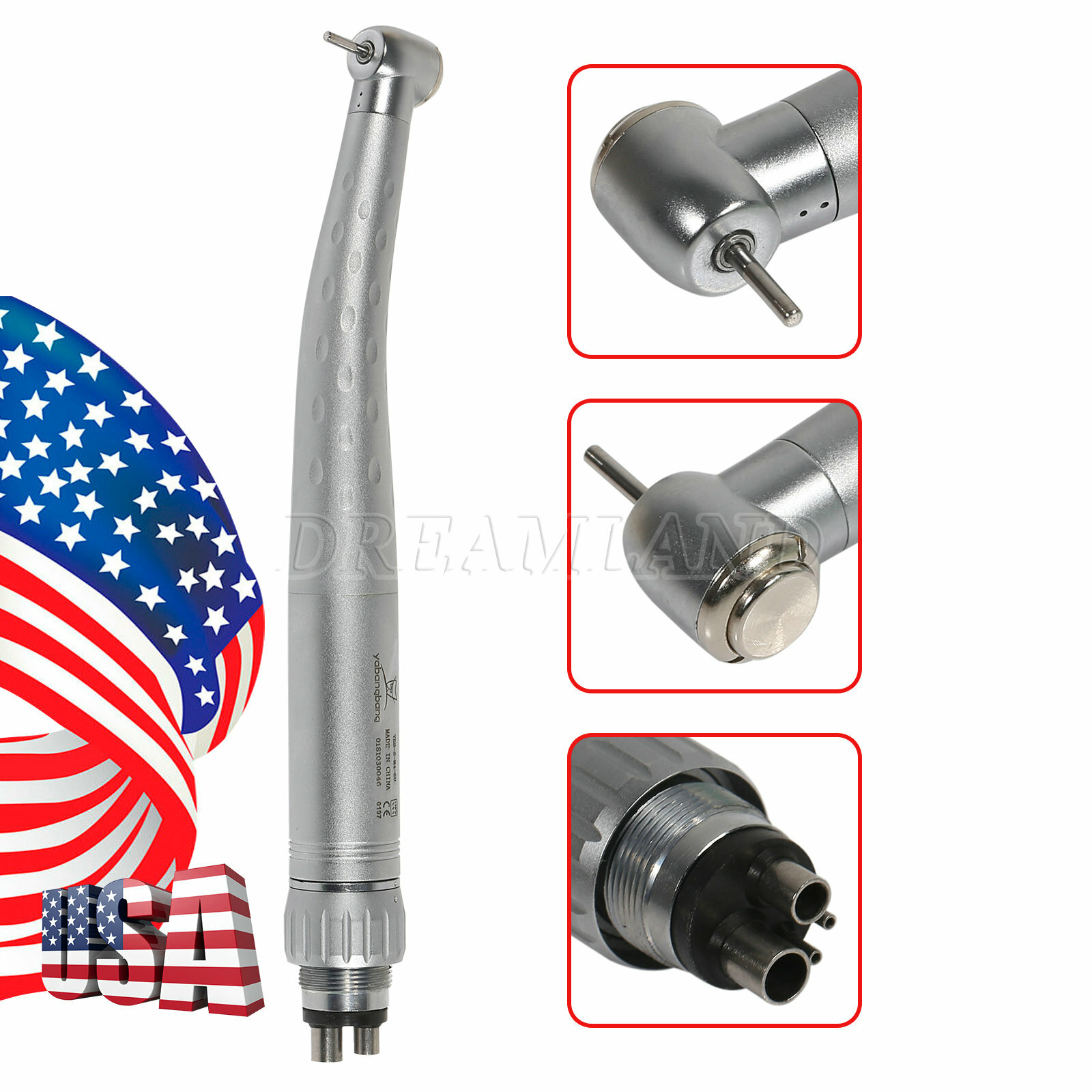 Dental High Speed Handpiece 4H Coupler 45° Angle / Standard Head