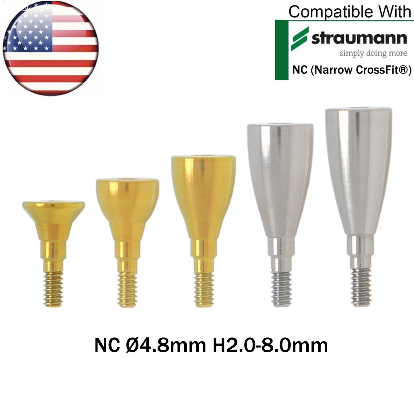 US Dental Healing Abutment NC/RC Healing Caps for Straumann ITI BL/BLT Implants