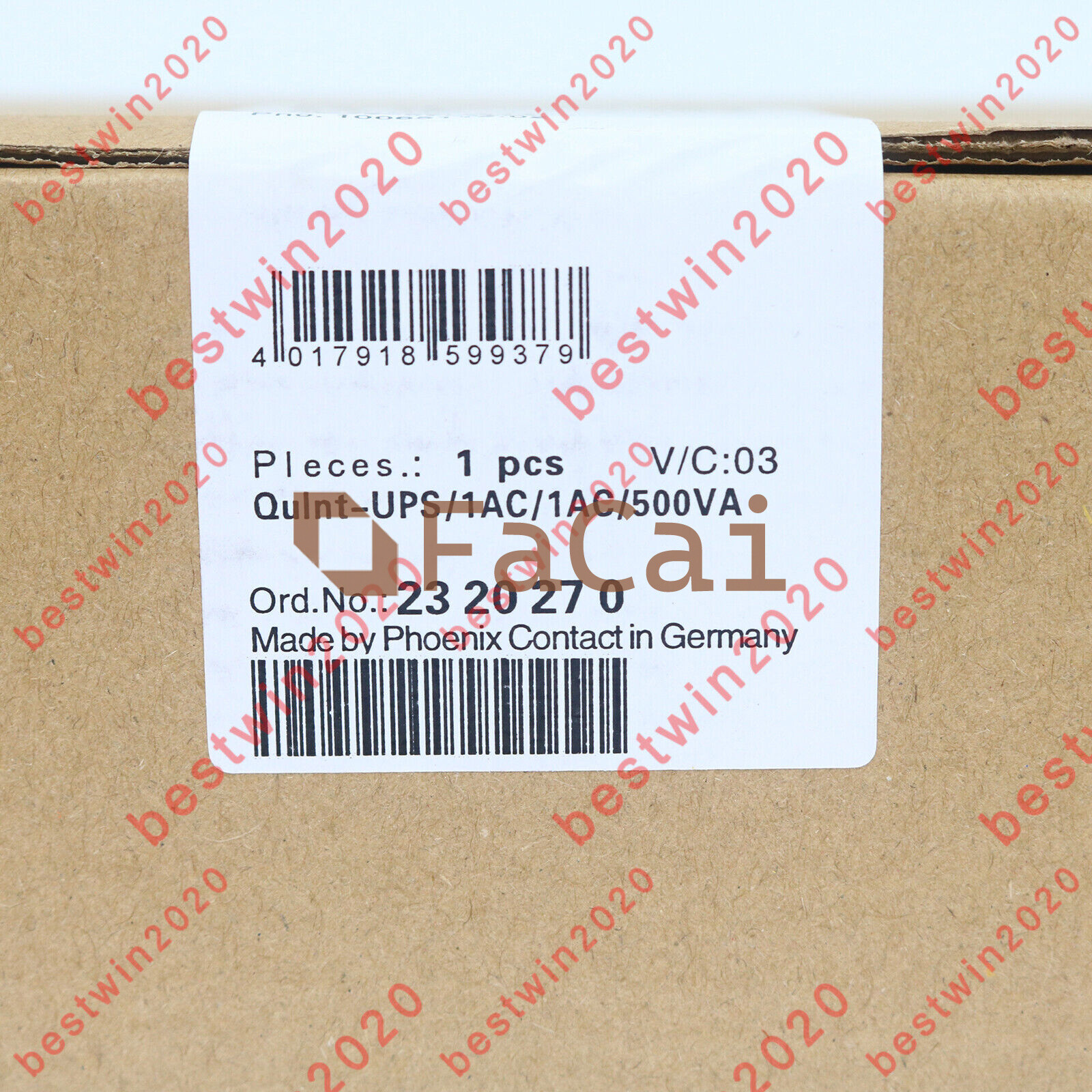 1PCS Phoenix Power Supply 2320270 QUINT-UPS/1AC/1AC/500VA NEW
