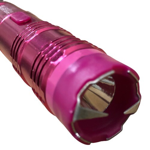 Maximum Power Stingtec Self Defense Stun Gun Rechargeable LED Flashlight w Pink