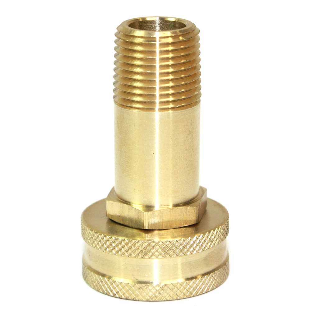 (1) 3/4″ GHT Female x 3/8″ Male NPT Hose Swivel Fitting – FGF106