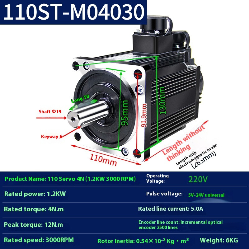 AC Servo Motor 110ST-M02030/110ST-M05030/110ST-M06030/110ST-M10020 Motor New